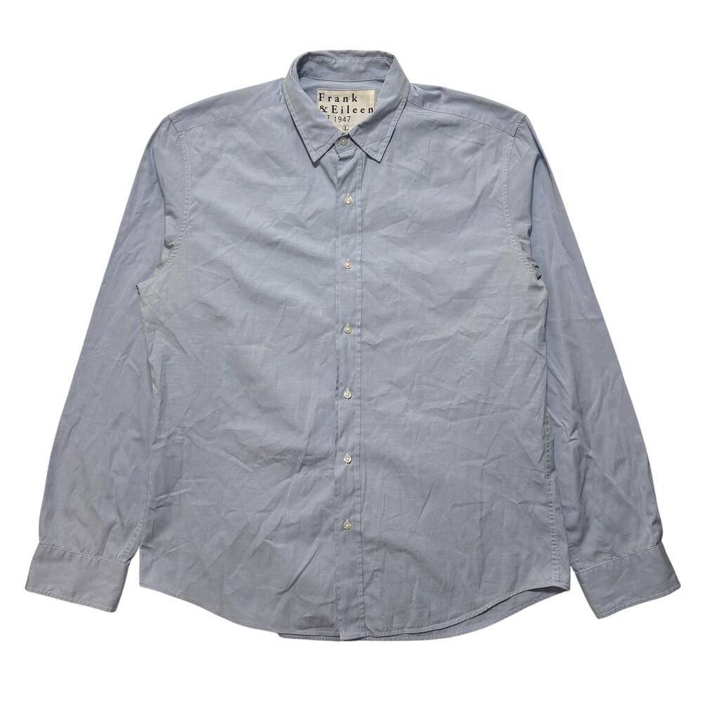 Frank & Eileen Finbar Cotton Oxford Button Down Shirt Men’s L Light Blue